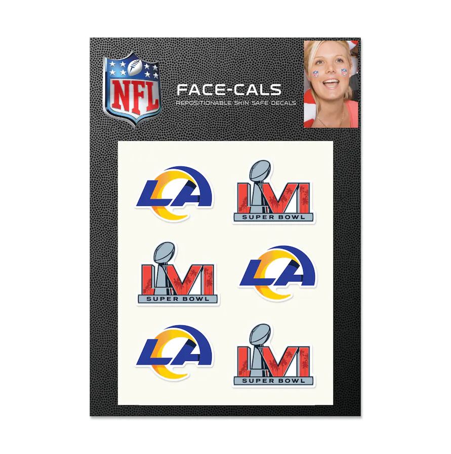 Los Angeles Rams WinCraft Super Bowl LVI Bound 6-Pack Mini-Cals Face Decals
