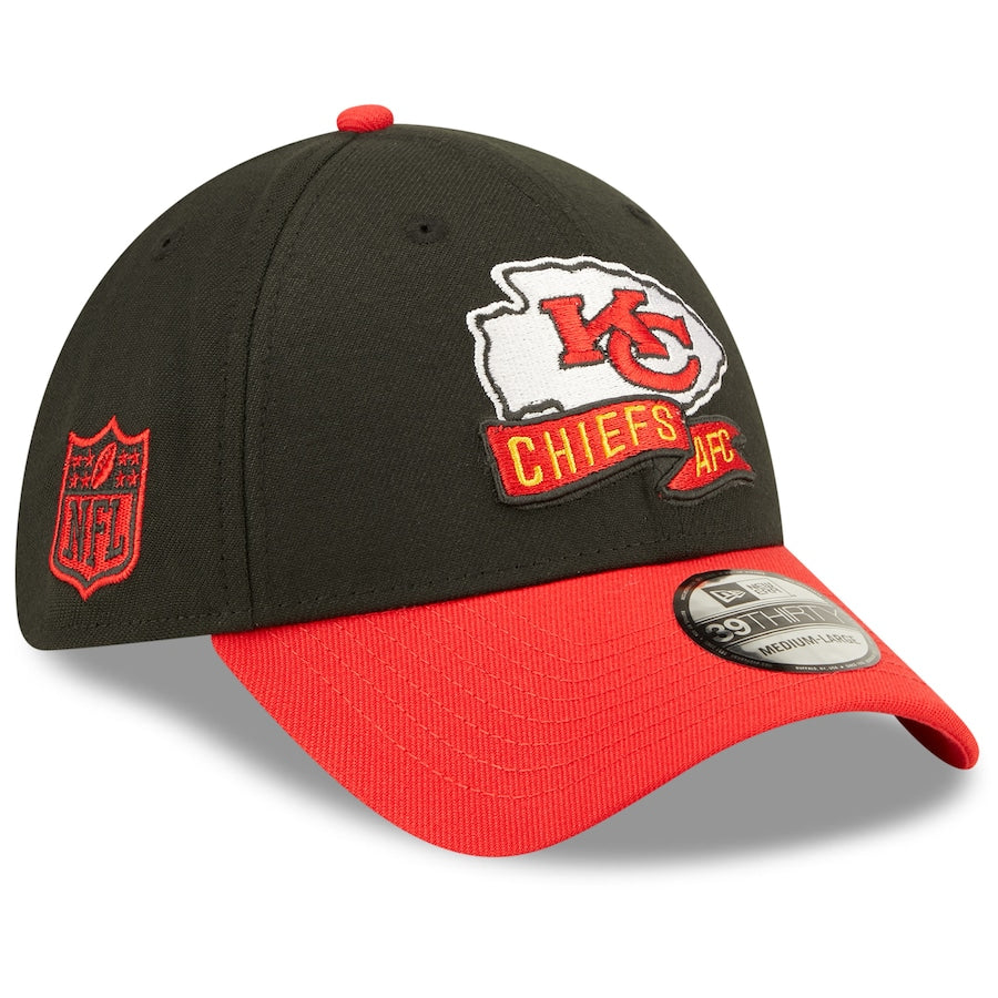 Kansas City Chiefs New Era Red SEC 2022 Sideline 39THIRTY Flex Hat