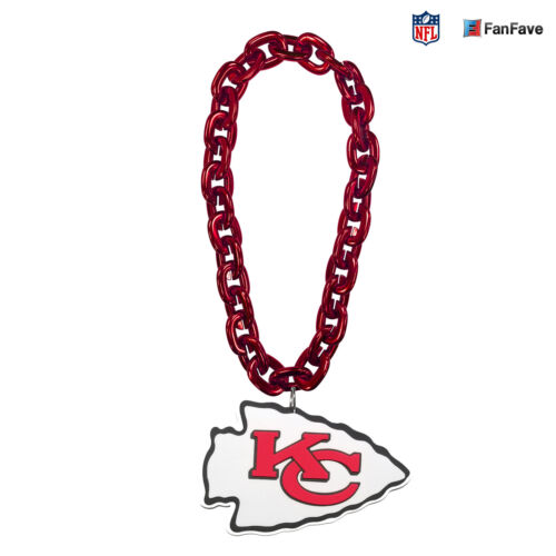 Kansas City Chiefs NFL Fan Chain 10 Inch 3D Foam Necklace- RED CHAIN