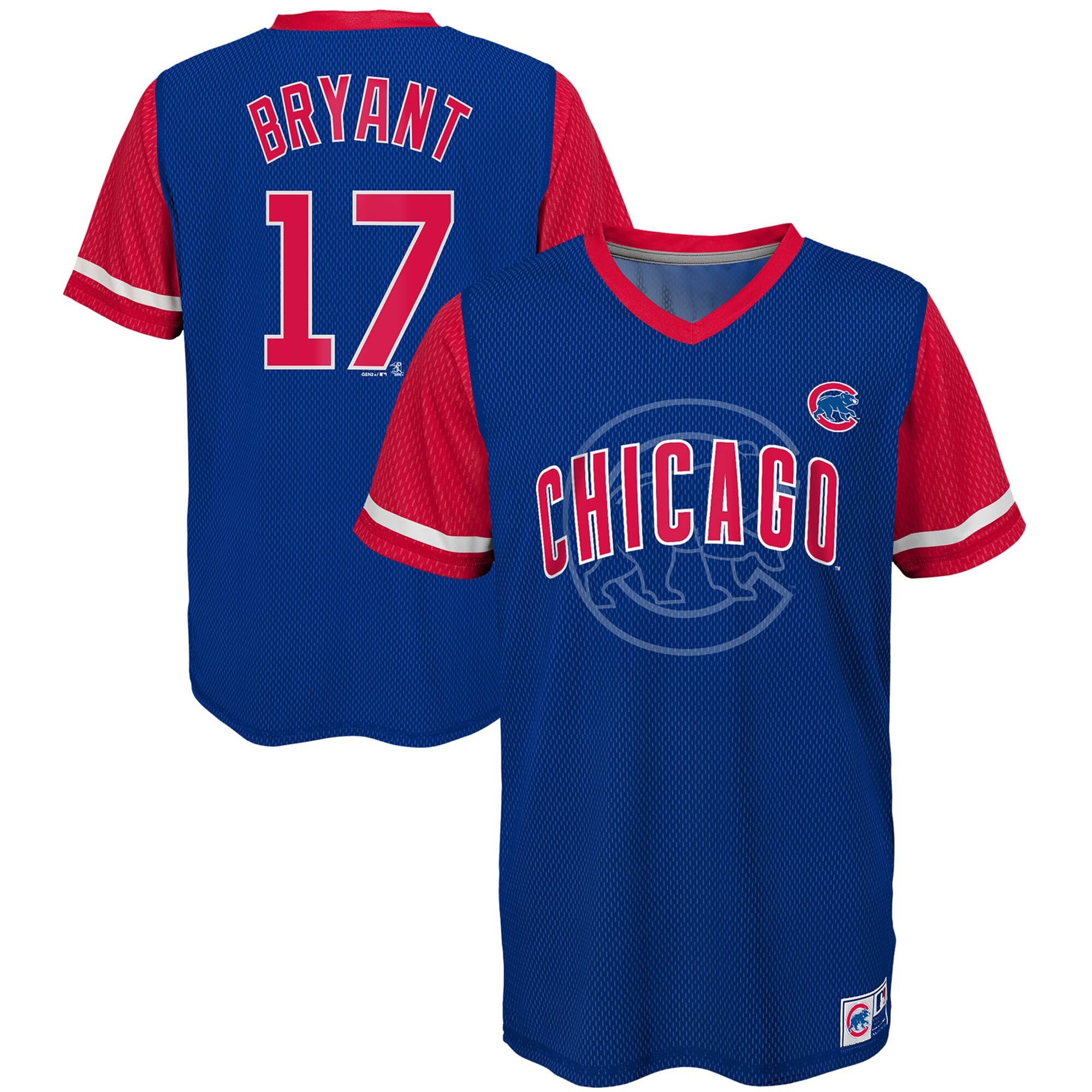 Chicago Cubs Youth Bryant Jersey T Shirt - Blue/Red