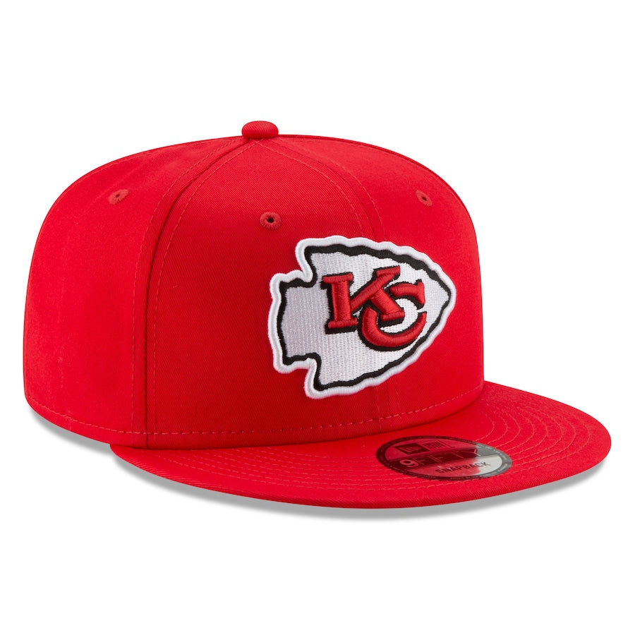 Kansas City Chiefs New Era Basic 9FIFTY Adjustable Snapback Hat - Red