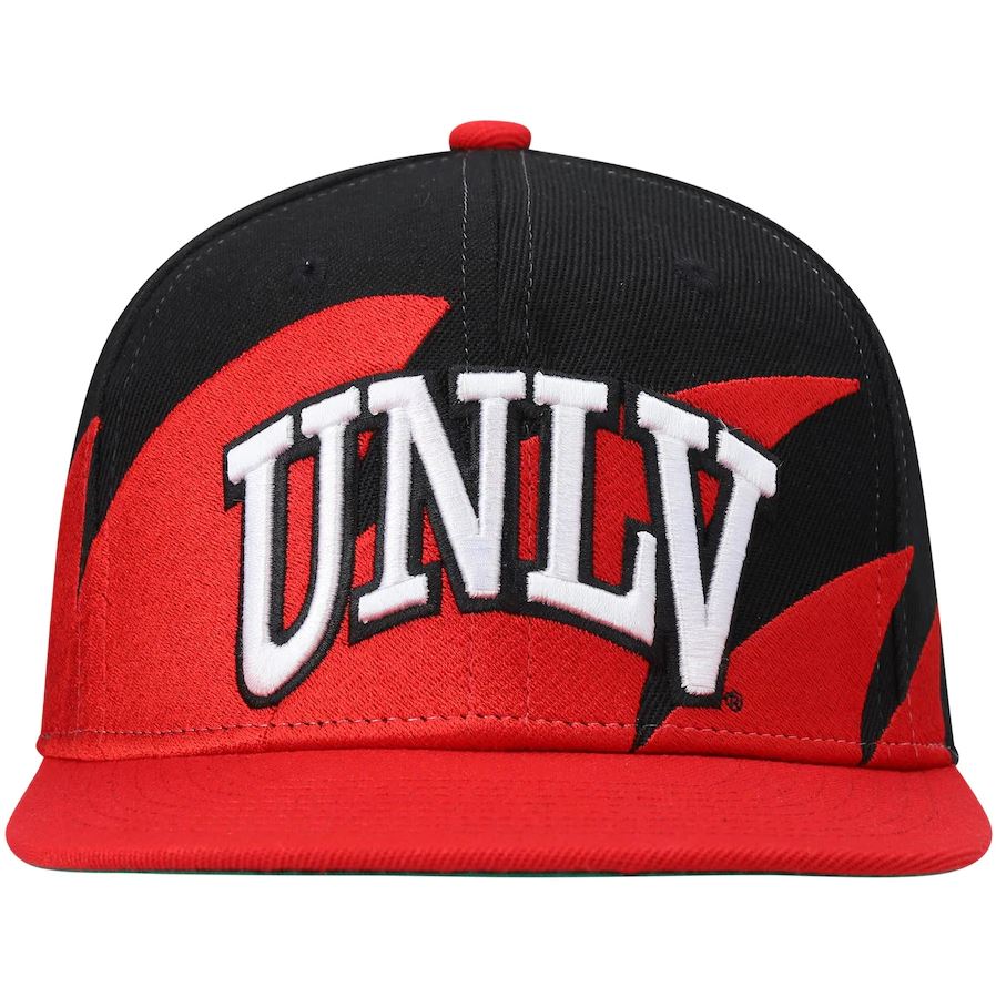 UNLV Rebels Mitchell & Ness Sharktooth Snapback Hat - Red/Black